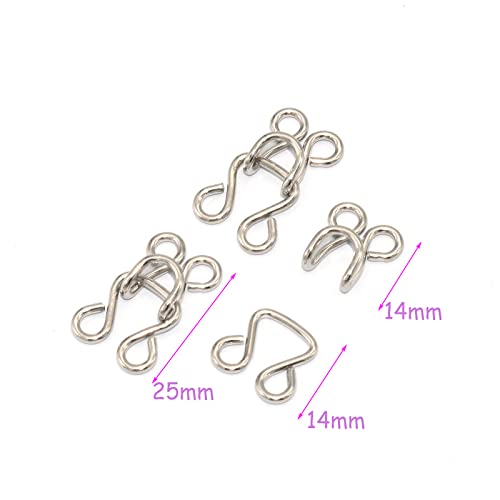 Silver Hook And Eye Metal Bra Making Strap Slide Hooks Buckle Lingerie Strap Underwear Adjustment Buckle Accessories (50 Sets) #TOP1