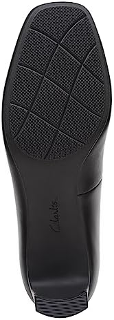 Clarks Women's Kyndall Iris Pump, Black Leather, 7.5 Wide | Image 7