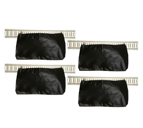 Mytee Products 4 Pack Etrack Storage Bag with Spring Fittings, 14” x 24” | Insert into E Track Horizontal/Vertical Rail Slots |Storage Bag for Strap, Hooks, and E-Track Accessories in Truck, WLL 50lbs