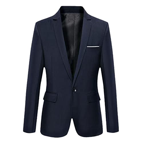 Blazer tendance homme manches longues bleu marine Kelsiop taille M veste