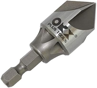 ORXPLUS Tools 5 Flute Metal Deburring Chamfer Drill Bit for Cleaning Pipe/Tube Burr, 87 Degree Quick Release Shank Fits for 1/8"-3/4"(3mm-19mm)