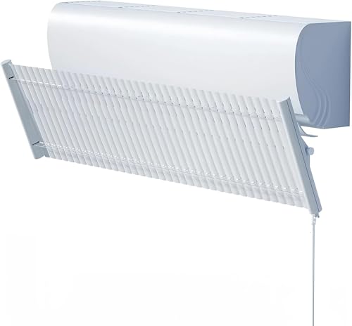 THE WHITE SHOP Adjustable Deflector Air Conditioner Deflector, Adjustable Foldable Confinement Air Deflector Outlet Air Wing Air Cooled Baffle Wind Direction Telescopic