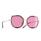 Aofly A115 glasses brand design 2019 fashion polarized sunglasses female vintage cat eye glasses female masks uv400 a115, flower butterfly lily:pink