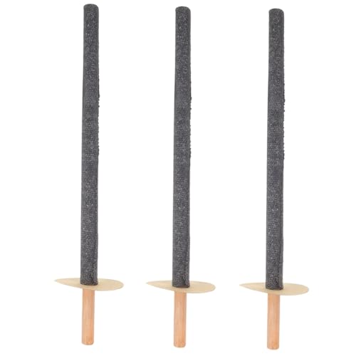 Happyyami 3pezzi Torce Da Giardino Legno Con Picchetto Torce Portatili Per Illuminazione Esterni Per Matrimoni Feste e Attività All Aperto