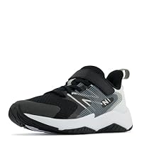 New Balance girls Rave V2 Hook and Loop Running Shoe, Black/White, 4.5 X-Wide Big Kid US — image 6