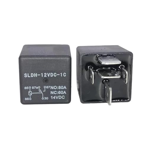 Relais Automobile 12V 24V 60A résistant aux pannes pour circuits de phares et démarreurs, 2 pièces