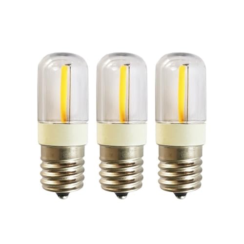 1fortunate lampadine, Confezione da 50 lampadine a filamento LED AC220V T18 E17 1W/2W/3W Lampadine di ricambio T22(2700K Warm White,2W E17 220V)