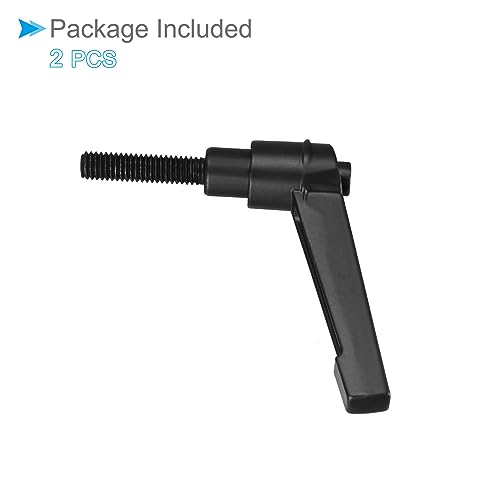 Image of Clamping Lever Handles, M6 x 25mm Male Thread, Adjustable Quick Release Locking Rotating Bolt Knobs Black - (Applications: for Lathe Machinery), 2-Pieces