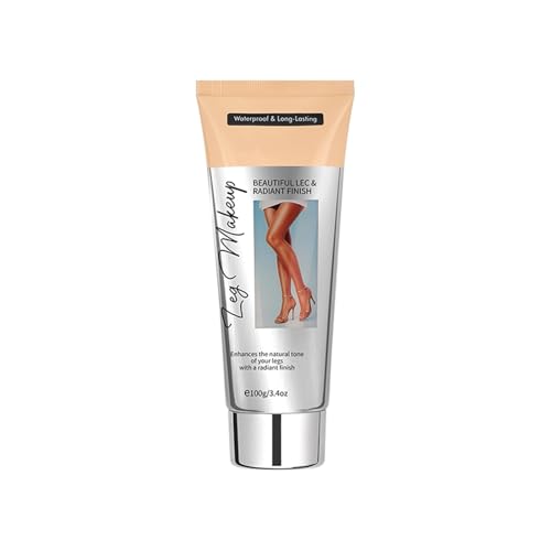 Maquillaje impermeable para piernas, base para piernas, perfector de cobertura corporal para cicatrices, textura ligera, enfatiza la forma de las piernas (marrón claro)