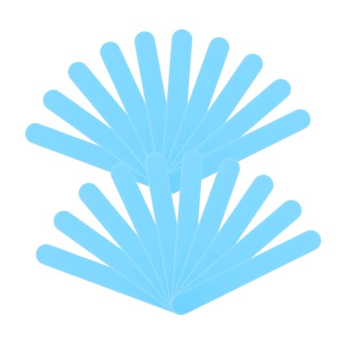 Didiseaon 25 Piezas espátula depresores oral botella dispensadora de pegamento raspador de lengua depurador de lengua cuchillas de lengua palo de lengua co depresor de lengua páginas Blue