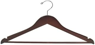 Walnut & Chrome Flat Suit Hanger (Petite Size) [ Bundle of 50 ]