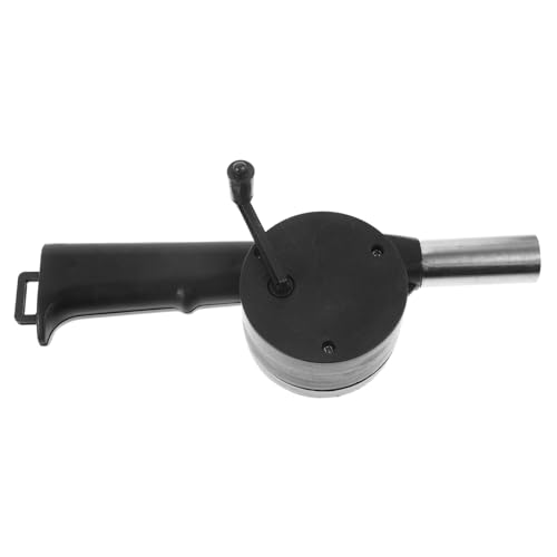 Warmhm Souffleur à Main Portable Pour Barbecue Extérieur, Utilisation Camping Et Jardin, Plastique Robuste Et Acier Inoxydable, Compact Et Léger, Souffleur à Manivelle Pour Allumage Rapide
