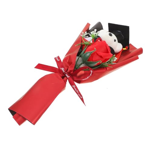 Luxshiny Ramo De Oso De Graduación Con Flores Artificiales Adorable Bouquet De Peluche Para Celebraciones De Fin De Para Graduados y Decoración De Fiesta