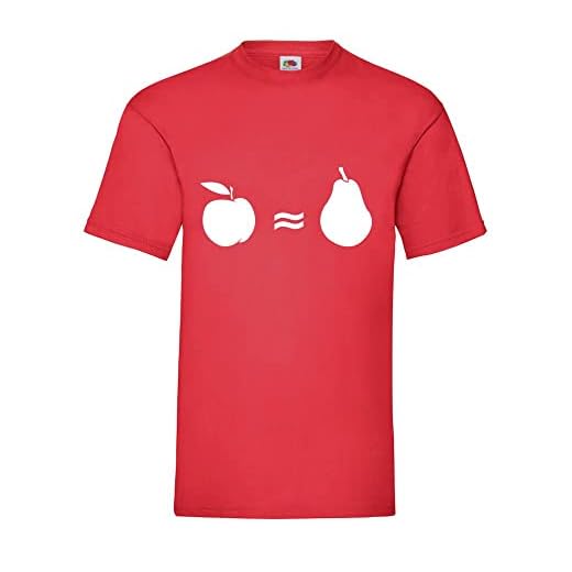 Äpplen med päron jämför herr-t-shirt – shirt84.de, röd, 3XL