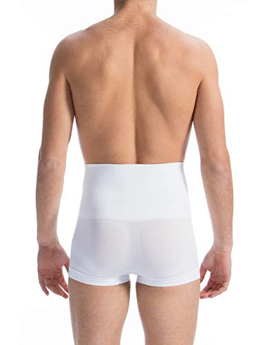 Farmacell Man 402 (Blanc, L) Boxer Gainant Sculptant Homme avec Ceinture Ventre Plat