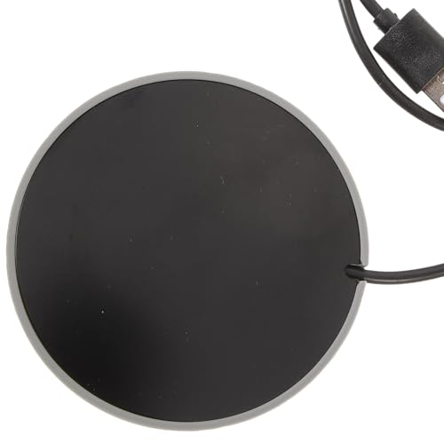 Luxshiny USB Coffee Mug Warmer and Milk Heating Coaster, Reusable Electric Beverage Heating Pad with Auto Shut-Off, Metal USB Cup Warmer for Office and Home Use in Winter