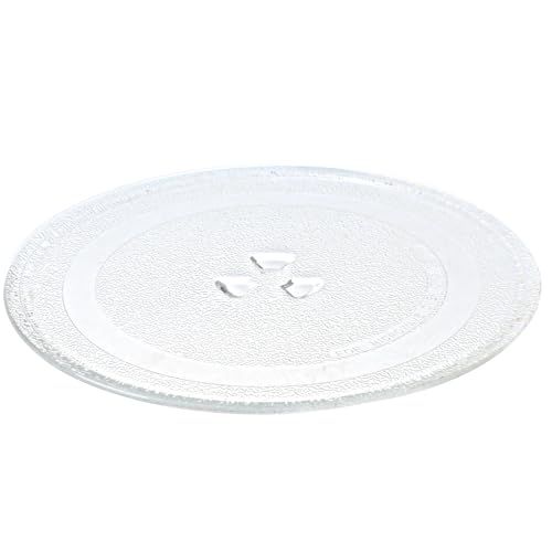 JAMNGHB Piatto girevole in vetro resistente al calore, 24,5 cm, adatto per microonde, base tipo Y, lavabile in lavastoviglie, pezzo di ricambio per forno a microonde