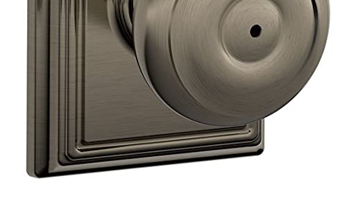 Schlage F40Geo620Add Addison Collection Georgian Privacy Knob, Antique Pewter #TOP2