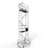 ALTEC Rollfix® 1.0 700 | 7m AH | Rollen (Ø150mm) | Standardtraverse | Made in Germany | TÜV | belastbar 200kg/m² | Alu | Norm - DIN EN 1004-1 | Baugerüst | Fahrgerüst