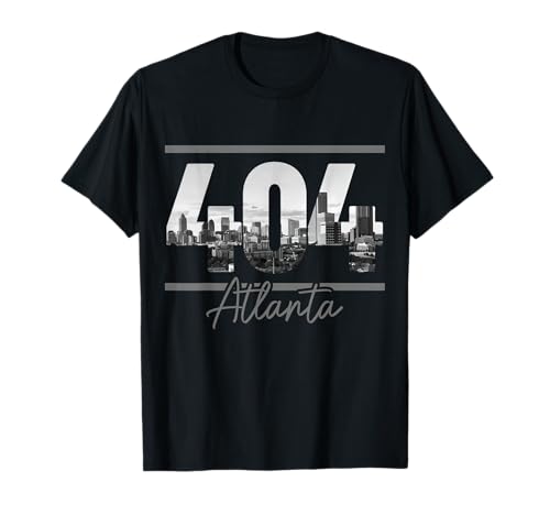 Atlanta 404 Area Code Skyline ATL Georgia Vintage T-Shirt