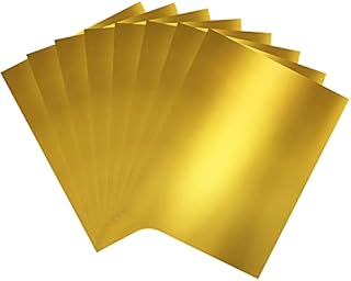 Belle Vous Gold A4 Cardstock (60 Pack) - 29.7 x 21cm / 11.7 x 8.25 inches 250gsm - Metallic Foil/Mirror Paper Board for Wedding Invitations, Arts and Crafts, Scrapbooking, and Office Supplies