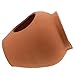 COOLHIYA Vaso di terracotta con acqua circolante: vaso di ceramica da tavolo, fontana, acquario, decorazione da giardino, laghetto di loto, fontana, vasi, cascata, vaso succulento per camera da letto, immagine