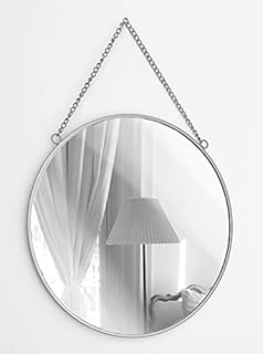 GreyZouq Metal Framed Round Wall Mirror 25cm