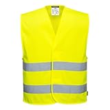 NORMES: EN ISO 20471 Class 2. Portwest Gilet 2 bandes Hi-Vis MeshAir, Couleur: Jaune, Taille: S/M, C374YERS/M