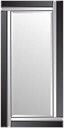 Black And Silver Bevelled Venetian Wall Mirror 3Ft X 2Ft (91cm X 61cm)
