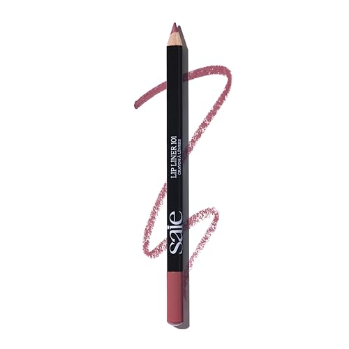 Saie Lip Liner 101 - Lip Pencil Made with a Creamy, Soft Matte Formula for a Naturally Framed or Fully Filled Look - Supercharged with Shea Butter & Jojoba Oil - Twist (.05 oz)
