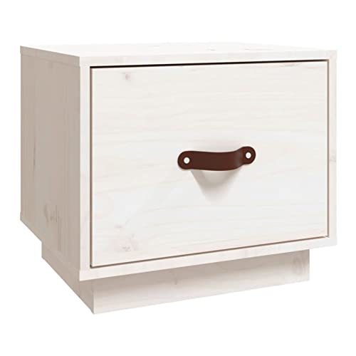 Table de chevet table de nuit table d'appoint Homgoday pin blanc 40cm
