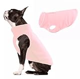 JACKO & CO Fleece-Weste mit Ring für die Leine – weich, leicht, atmungsaktiv für Welpen, kleine, mittelgroße Hunde, Kätzchen, Katzen, Chihuahua, warm für Herbst/Winter (Hellrosa, Größe XS, 0,9-1,8 kg)