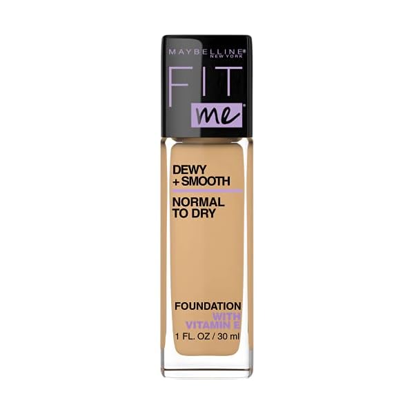 Maybelline Fit Me Dewy + Smooth Liquid Foundation Makeup, Natural Beige, 1 Count (Packaging May Vary)
