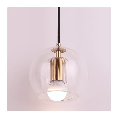 Lustre globe en verre moderne doré 15 lumières suspension pour salle à manger