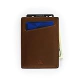 Andar Minimalist Front Pocket Leather Wallet Made of Full Grain Leather - The Duke (Saddle Brown)