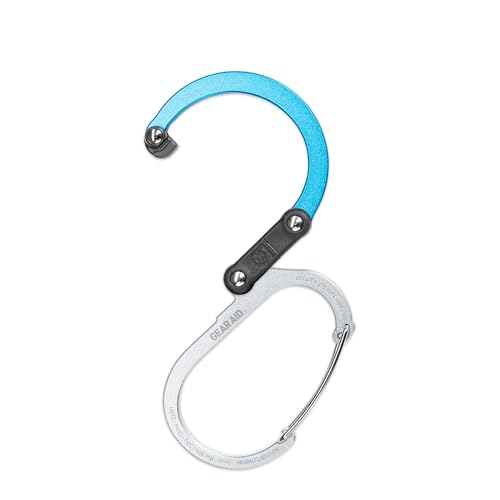 Image of GEAR AID HEROCLIP (Small) Carabiner Gear Clip and Hook, for Hanging Bags, Purses, Lanterns, Strollers, Tools, Helmets, Water Bottles, and More