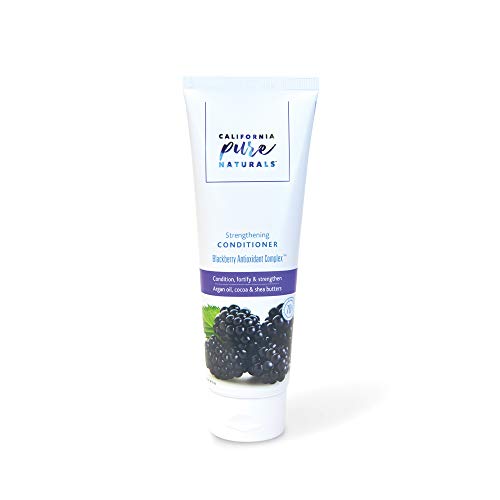 California Pure Naturals Strengthening Conditioner. Vegan, Sulfate-Free and Organic with Argan Oil, Linseed, Blackberry Antioxidant Complex Cocoa and Shea Butters to Add Luster and Shine (8 ounce)