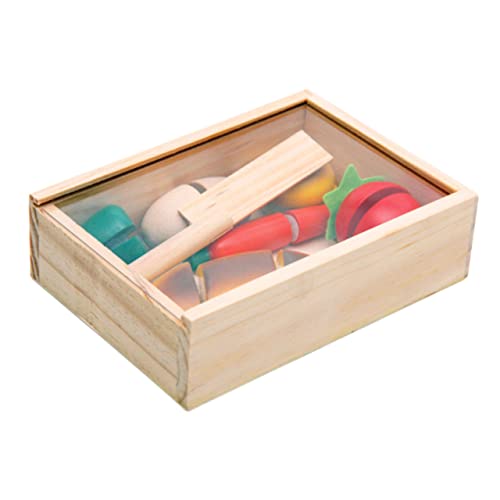 GARIOUANS 1 Set Wooden Fruit Cutting Play Food for Boys and 