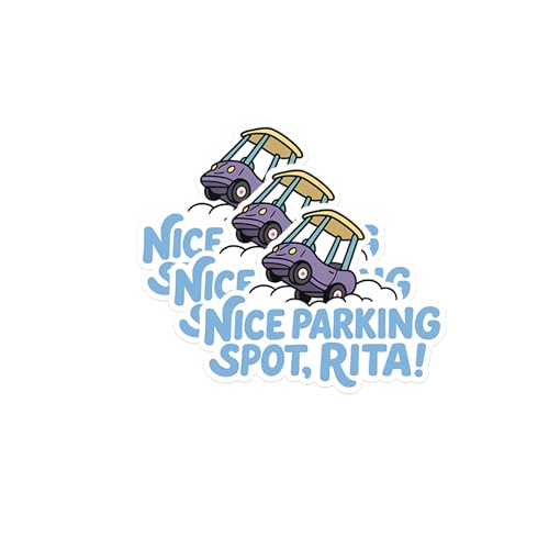 Nice Parking Spot Rita Car Decal – Waterproof Vinyl Decal for Cars, Water Bottles, Laptops & Phone Cases (3PCS, 3”)