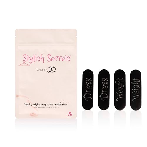 Dress Downs Dress Weights, Reusable 4ct, w/Placeholder (Black)