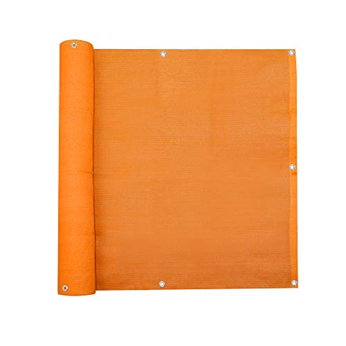 jarolift Breathable Balcony Screening Cover - Privacy Protection 500 x 75 cm Orange