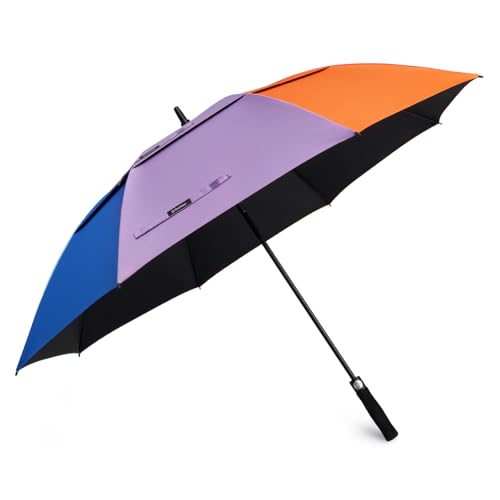 Image of G4Free 47 /54 /62 /68 Inch UV Protection Golf Umbrella Auto Open Vented Double Canopy Oversize Extra Large Windproof Sun Rain Umbrellas