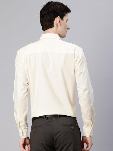 Image of Majestic Man Men's Solid Cotton Blend Wrinkle-Resistant Slim Fit Easy-Iron Formal & Office Wear