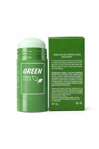 ZELIVO Green Tea Mask Stick for Face, Blackhead Remover Clay Mask, Deep Pore Cleansing Stick, Oil Control Acne Treatment, Moisturizing Detox Face Mask, Pore Minimizing Skincare for Women and Men