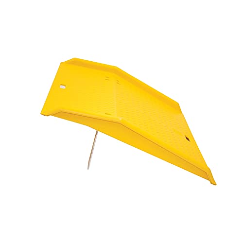 eagle 1797 lightweight fixed poly dockplate 3634 length x 4834 width x 534 height yellow for hand trucks