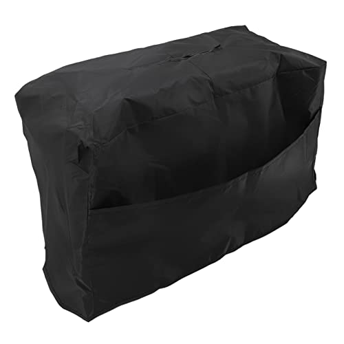 Welding Machine Canopy Waterproof 190T Silver Plated Polyester Taffeta Resistant Welder Dust Cover for Garden Balcony (Black)