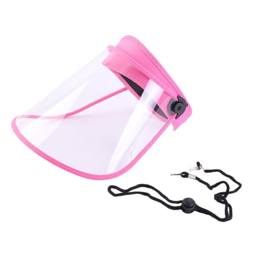 Angoily 2pcs Visor Hat Saliva Hat Top Hat Unisex Sun Caps Outdoor Hat Sun Visor Caps Clear Block Hat Spitting Hat Full Cap Pink High Transparency Protective Cap