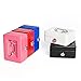 Jssmst Small Lock Cash Box with Key Lock and Slot, Locking Money Box for Kids, White