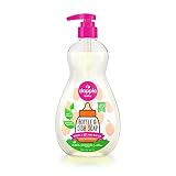Baby Bottle Soap & Dish Soap by Dapple Baby, Mango Melon, 16.9 Fl Oz Bottle - Plant Based Dish Liqui
