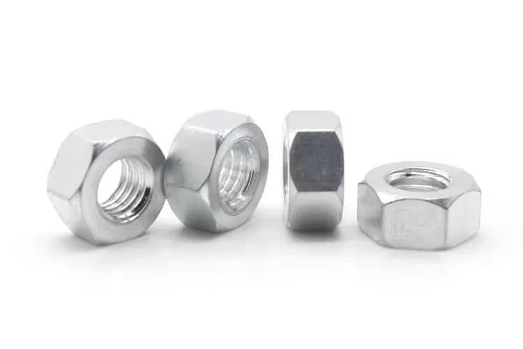 Titanium GR5 DIN934 Hex Nuts, Ti-6Al-4V Hexagon Nuts Assortment, Metric M2 M2.5 M3 M4 M5 M6 M8 M10 M12 M16 Fasteners for Industrial Hardware, Automotive, Motorcycle (50,M3)